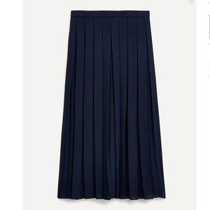 J.CREW NWT Wide-pleat midi skirt